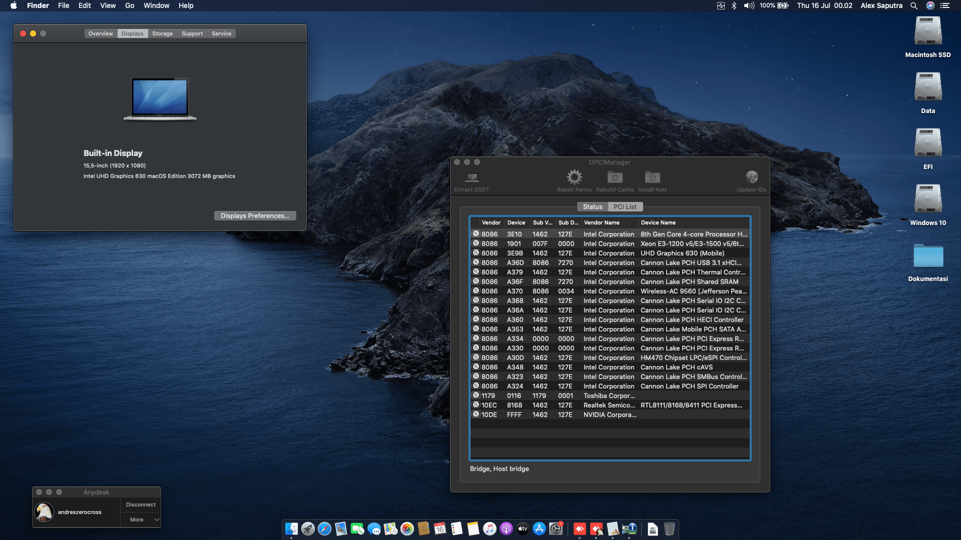 MSI GF63 Thin 9SC 621ID [CoffeeLake   Intel UHD 630 + I2C] 2